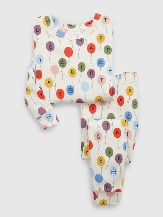 Geburtstags-Pyjama-Set aus Bio-Baumwolle für Babys und Kleinkinder