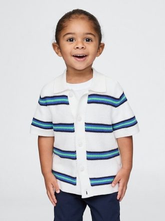 Gehäkeltes Cabana-Shirt für Babys und Kleinkinder
