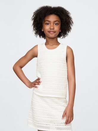 Gehäkeltes Muschel-Tanktop für Kinder