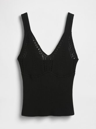 Gehäkeltes Pullover-Crop-Tanktop
