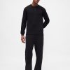 Geripptes Henley-Pyjama-Shirt