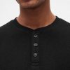 Geripptes Henley-Pyjama-Shirt