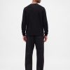 Geripptes Henley-Pyjama-Shirt