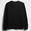 Geripptes Henley-Pyjama-Shirt