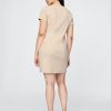 Geripptes Mini-T-Shirt-Kleid