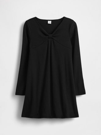 Geripptes Schleifenkleid für Kinder