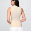 Geripptes Tanktop mit Stehkragen
