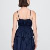 Gesmoktes Denim-Camisole mit Ösen Gesmoktes Denim-Camisole mit Ösen