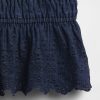 Gesmoktes Denim-Camisole mit Ösen Gesmoktes Denim-Camisole mit Ösen