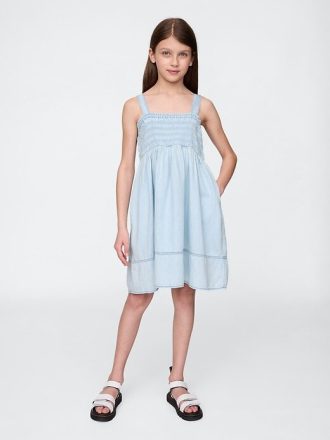 Gesmoktes Jeanskleid für Kinder