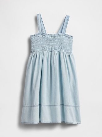 Gesmoktes Jeanskleid für Kinder