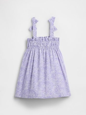 Gesmoktes Kleid mit Schleifenträgern für Babys und Kleinkinder