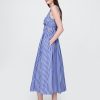 Gesmoktes Midikleid aus Popeline