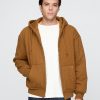 Gesteppter Kapuzenpullover mit Waffelfutter und Reißverschluss Gesteppter Kapuzenpullover mit Waffelfutter und Reißverschluss