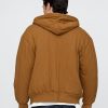 Gesteppter Kapuzenpullover mit Waffelfutter und Reißverschluss Gesteppter Kapuzenpullover mit Waffelfutter und Reißverschluss