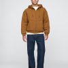 Gesteppter Kapuzenpullover mit Waffelfutter und Reißverschluss Gesteppter Kapuzenpullover mit Waffelfutter und Reißverschluss