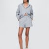Gestreifte Popeline-Shorts aus Bio-Baumwolle Gestreifte Popeline-Shorts aus Bio-Baumwolle