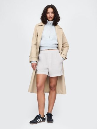 Gestreifte Popeline-Shorts aus Bio-Baumwolle Gestreifte Popeline-Shorts aus Bio-Baumwolle