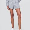 Gestreifte Popeline-Shorts aus Bio-Baumwolle Gestreifte Popeline-Shorts aus Bio-Baumwolle