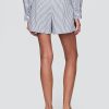 Gestreifte Popeline-Shorts aus Bio-Baumwolle Gestreifte Popeline-Shorts aus Bio-Baumwolle