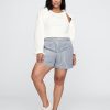 Gestreifte Popeline-Shorts aus Bio-Baumwolle Gestreifte Popeline-Shorts aus Bio-Baumwolle