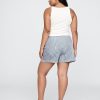 Gestreifte Popeline-Shorts aus Bio-Baumwolle Gestreifte Popeline-Shorts aus Bio-Baumwolle