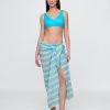 Gestreifter Sarong aus Leinen und Baumwolle Gestreifter Sarong aus Leinen und Baumwolle