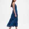 Gestuftes Maxikleid mit Spitzenbesatz