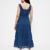 Gestuftes Maxikleid mit Spitzenbesatz