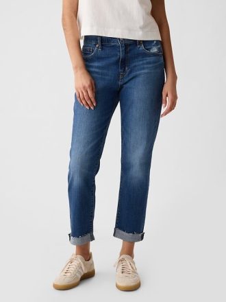 Girlfriendjeans mit mittlerer Leibhöhe