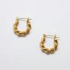 Goldene ovale Twist-Creolen Goldene ovale Twist-Creolen