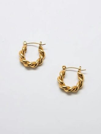 Goldene ovale Twist-Creolen Goldene ovale Twist-Creolen