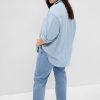Großes Chambray-Denim-Hemd Großes Chambray-Denim-Hemd