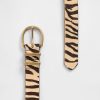 Gürtel aus Kalbshaar mit Tiger-Print