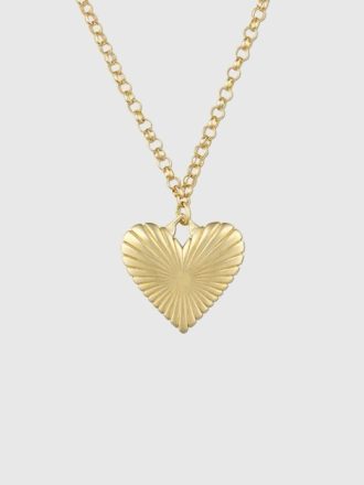 HART Gerippte Herz-aus-Gold-Halskette HART Gerippte Herz-aus-Gold-Halskette