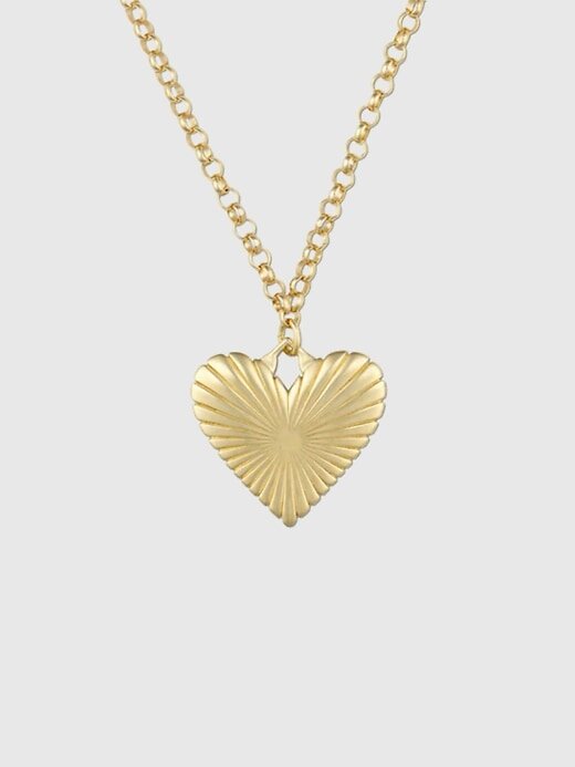 HART Gerippte Herz-aus-Gold-Halskette HART Gerippte Herz-aus-Gold-Halskette