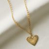 HART Gerippte Herz-aus-Gold-Halskette HART Gerippte Herz-aus-Gold-Halskette