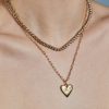 HART Kleine gerippte Herzkette aus Gold HART Kleine gerippte Herzkette aus Gold