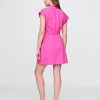 Hemdblusenkleid aus Leinenmischung