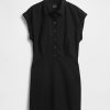 Hemdblusenkleid aus Leinenmischung