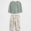 Henley-Outfit-Set mit Tasche für Babys