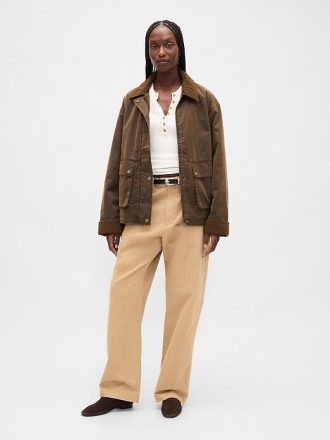 Henley-Pullover mit transparentem Rippenmuster