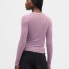 Henley-Pullover mit transparentem Rippenmuster