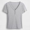 Henley-Pyjamaoberteil mit Mini-Ripp Henley-Pyjamaoberteil mit Mini-Ripp