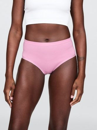 High-Rise-Bikini aus Bio-Stretch-Baumwolle