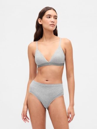 High-Rise-Bikini aus Bio-Stretch-Baumwolle