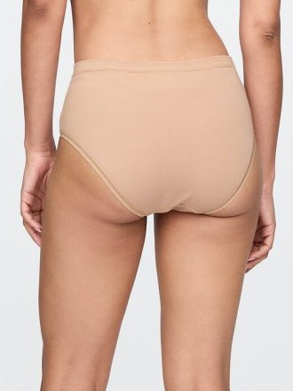 High-Rise-Bikini aus Bio-Stretch-Baumwolle