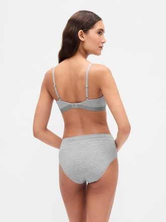 High-Rise-Bikini aus Bio-Stretch-Baumwolle