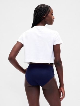 High-Rise-Bikini aus Bio-Stretch-Baumwolle