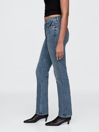 High Rise Crossover Slim Straight Jeans im 90er-Stil